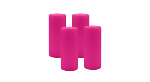 4er Set Adventskranzkerzen Fuchsia Pink Ø 70 x 180 mm 4er Set Adventskranzkerzen Fuchsia Pink Ø 70 x 180 mm von Kopschitz Kerzen