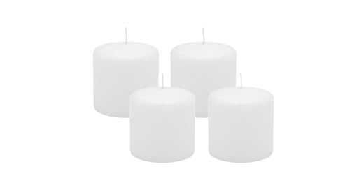 4er Set Adventskranzkerzen Weiß Ø 60 x 80 mm von Kopschitz Kerzen