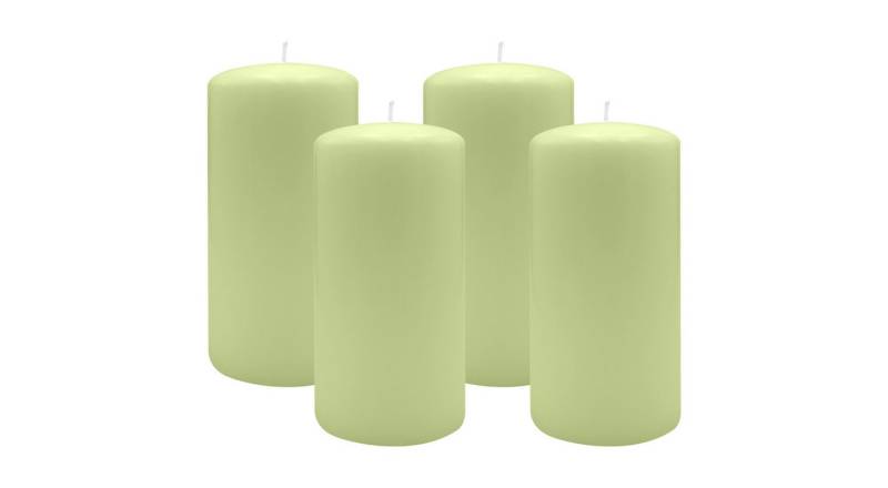 Kopschitz Kerzen Stumpenkerze 2er Set Stumpenkerzen/Adventskranzkerzen Kiwi Hellgrün Ø 100 x 300 mm von Kopschitz Kerzen