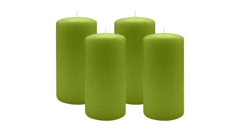 Kopschitz Kerzen Stumpenkerze 2er Set Stumpenkerzen/Adventskranzkerzen Limonegrün Ø 100 x 300 mm von Kopschitz Kerzen