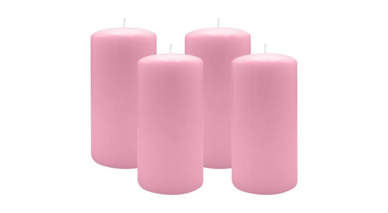 Kopschitz Kerzen Stumpenkerze 2er Set Stumpenkerzen/Adventskranzkerzen Rosa Ø 100 x 250 mm von Kopschitz Kerzen