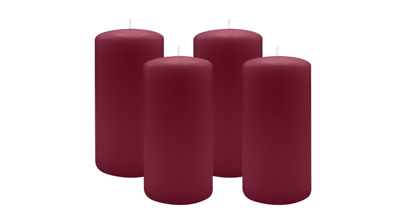 Kopschitz Kerzen Stumpenkerze 4er Set Stumpenkerzen/Adventskranzkerzen Bordeaux Ø 100 x 200 mm Kopschitz Kerzen Stumpenkerze 4er Set Stumpenkerzen/Adventskranzkerzen Bordeaux Ø 100 x 200 mm von Kopschitz Kerzen
