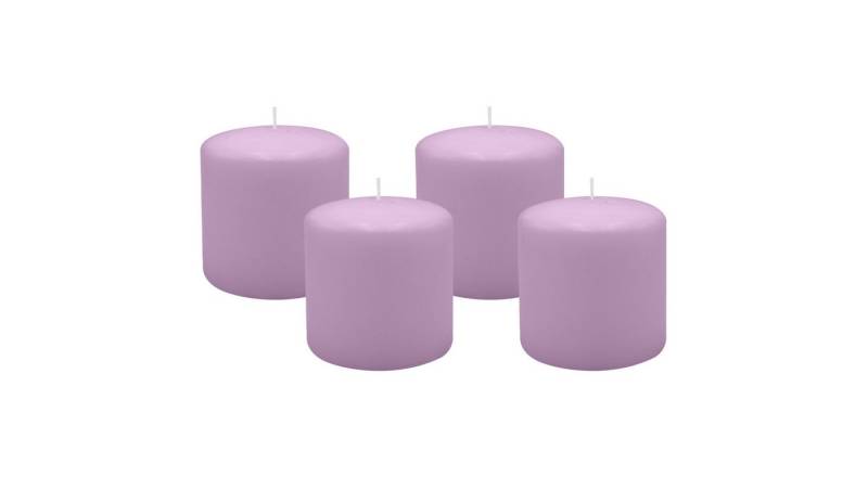 Kopschitz Kerzen Stumpenkerze 4er Set Stumpenkerzen/Adventskranzkerzen Mittelflieder Ø 100 x 100 mm von Kopschitz Kerzen