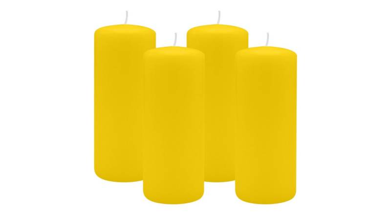 Kopschitz Kerzen Stumpenkerze 4er Set Stumpenkerzen/Adventskranzkerzen Zitrone Gelb Ø 60 x 120 mm Kopschitz Kerzen Stumpenkerze 4er Set Stumpenkerzen/Adventskranzkerzen Zitrone Gelb Ø 60 x 120 mm von Kopschitz Kerzen