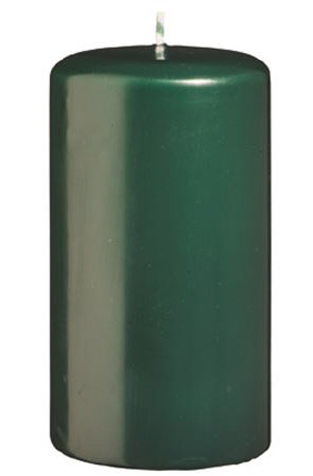 Kopschitz Kerzen Stumpenkerze »Flachkopf-Stumpenkerzen Dunkelgrün 130 x Ø 70 mm,« von Kopschitz Kerzen