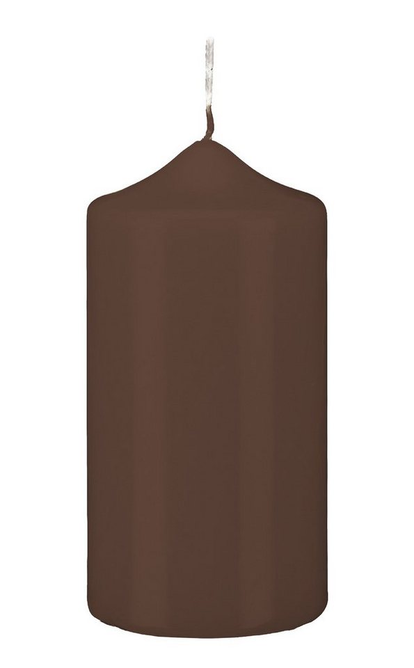 Kopschitz Kerzen Stumpenkerze Spitzkopf Stumpen Kerzen Mocca 20 x Ø 5 cm, 6 von Kopschitz Kerzen