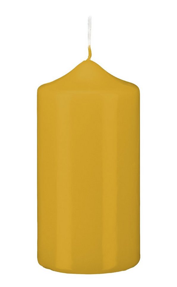 Kopschitz Kerzen Stumpenkerze »Spitzkopf Stumpen Kerzen Mustard Senf 15 x Ø 5« von Kopschitz Kerzen