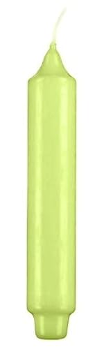 Stabkerzen mit Zapfenfuß Lime, 17 x Ø 3 cm, 12 Stück von Kopschitz Kerzen