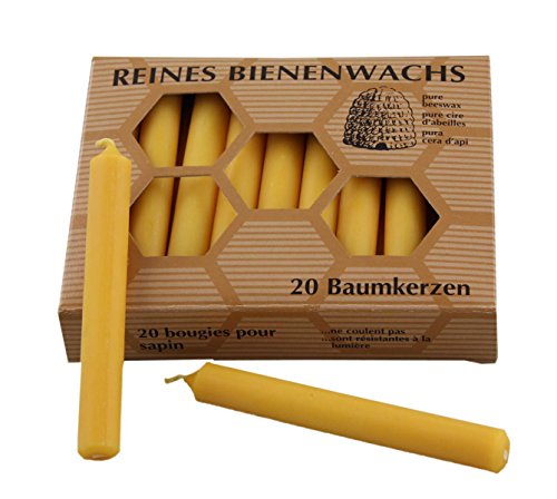 17963.00.020 Bienenwachs Baumkerzen 100/13 mm von Bienen Diätic