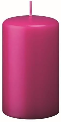 Kopschitz Flachkopf-Stumpenkerzen Fuchsia Pink 200 x Ø 50 mm, 4 Stück von Kopschitz