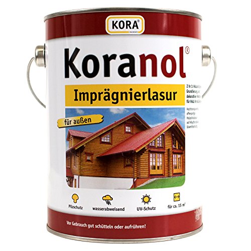 Koranol Imprägnierlasur Aussenlasur Holzschutzlasur Palisander 2,5L von Kora® Holzschutz