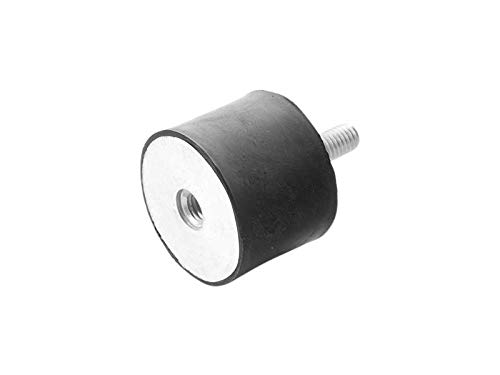 Maschinenfuß Möbelfuß Gummi-Metall-Element mit einseitigem Gewindebolzen und einseitigem Innengewinde Diverse Größen TypB (M8 x 23, 40 x 40) von Kora