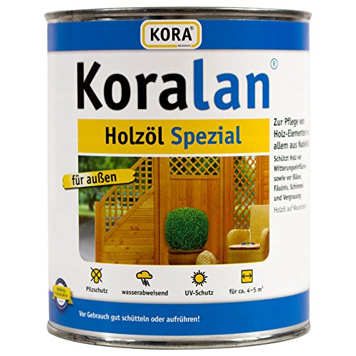 Koralan Holzöl Spezial Öl UV-Schutz Außenöl Bangkirai 2,5L von AW-Tools