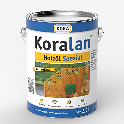 Koralan Holzöl Spezial Öl UV-Schutz Außenöl Natur 2,5L von Koralan