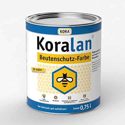 Kora Beutenschutz Lack Beutenfarbe Bienen Farbe Blau 750ml von Koralan