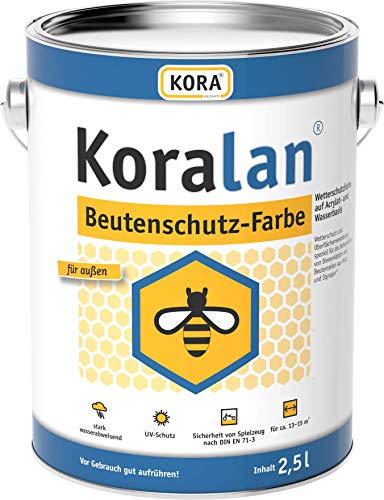 Kora Beutenschutz Lack Beutenfarbe Bienen Farbe Braun 2,5L von Koralan