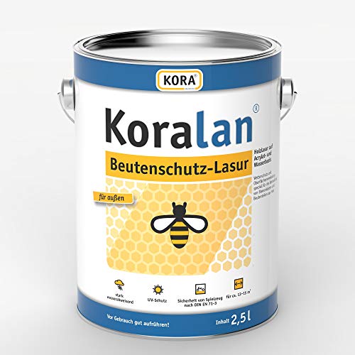 Koralan Beutenschutz Lasur Bienen Farbe Nussbaum 2,5L von Koralan