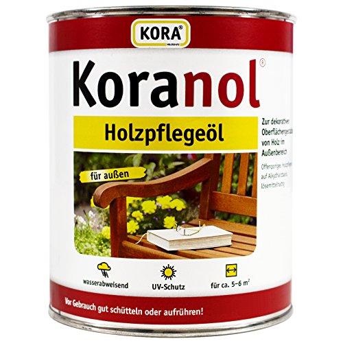 0,75L Koranol® Holzpflegeöl Bangkirai Aussenöl UV-Schutz Holzschutz Öl von Kora® Holzschutz