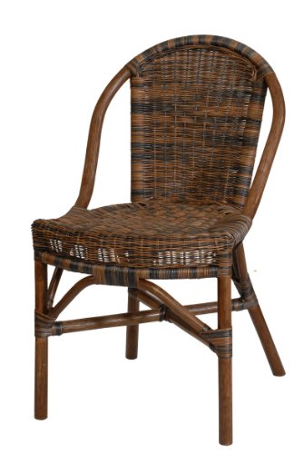 Korb-Outlet Rattanstuhl Klassik Schwarz Braun Esszimmerstuhl Schmal Esszimmer Stuhl Küchenstuhl Natur Rattan von Korb-Outlet