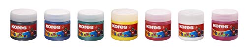 Kores - Dedi Kolor: Fingermalfarbtöpfe für Kinder, auswaschbar und ungiftig, lebendige und intensive Farben, Malset bestehend aus 6+1 Farben zu je 30ml von Kores