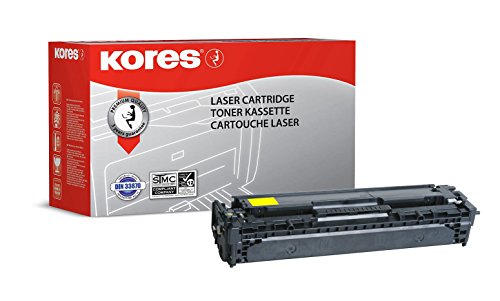 Kores G1216RBG Tonerkartusche für Laserdrucker, 1400 Seiten, Gelb, HP CP 1215, 15N, Standard, CB542A, Box von Kores