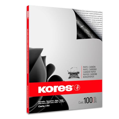 Kores KD78492 Kohlepapier Carbon A4 100 Blatt, schwarz Kores KD78492 Kohlepapier Carbon A4 100 Blatt, schwarz von Kores