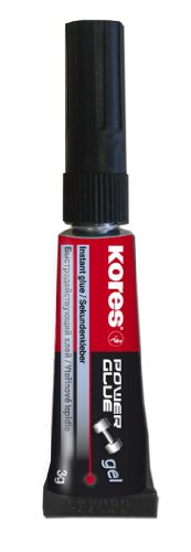 Kores - Sekundenkleber Powerglue, Mehrzweckkleber mit extra starkem Halt für Unterschiedliche Materialien, Sauber, Präzise und Leicht anzuwenden, Einzelpackung Tube à 3g von Kores