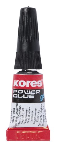 Kores - Sekundenklebergel Powerglue, Mehrzweckkleber mit extra starkem Halt für unterschiedliche Materialien, sauber, präzise und leicht anzuwenden, Packung von 3 Tuben à 1g von Kores