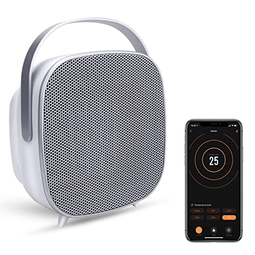 Smart WIFI Heizlüfter, AIMOX Schlanke Keramik-Heizung Mini Stand-Heizstrahler Funktioniert mit APP Alexa & Google 1500 W Weiß von KOREX