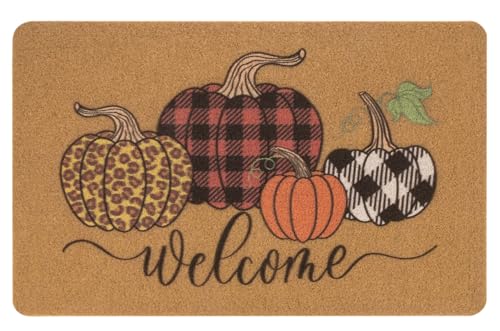KorhLeoh Hello Pumpkin Welcome Kokosfaser-Fußmatte – Halloween-Kürbis-Fußmatte für den Innen- und Außenbereich, rutschfeste Gummi-Unterseite, für Herbsturlaub, 43,2 x 76,2 cm KorhLeoh Hello Pumpkin Welcome Kokosfaser-Fußmatte – Halloween-Kürbis-Fußmatte für den Innen- und Außenbereich, rutschfeste Gummi-Unterseite, für Herbsturlaub, 43,2 x 76,2 cm von KorhLeoh