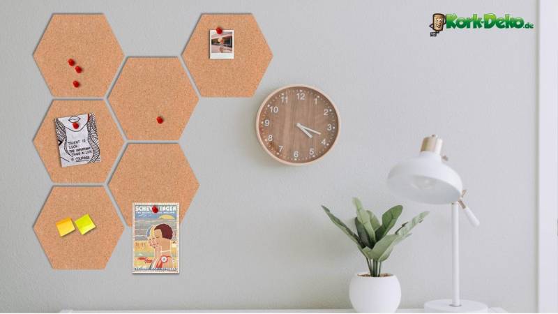 Kork-Deko.de Wanddekoobjekt Wanddekoobjekt 6 Hexagone aus Presskork zum Ankleben an die Wand Kork-Deko.de Wanddekoobjekt Wanddekoobjekt 6 Hexagone aus Presskork zum Ankleben an die Wand von Kork-Deko.de
