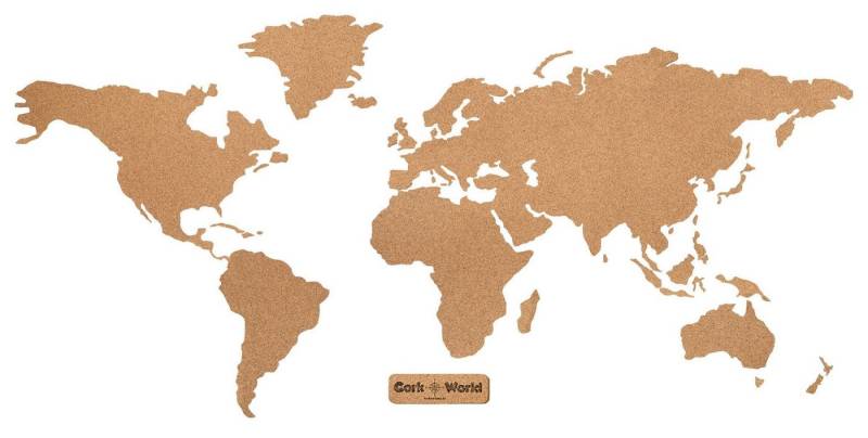 Kork-Deko.de XXL-Wandbild XXL-Wandbild Corkworld Welt aus Presskork mit Klebefolie, Kork-Weltkarte, als Wanddeko (3teilig) Kork-Deko.de XXL-Wandbild XXL-Wandbild Corkworld Welt aus Presskork mit Klebefolie, Kork-Weltkarte, als Wanddeko (3teilig) von Kork-Deko.de