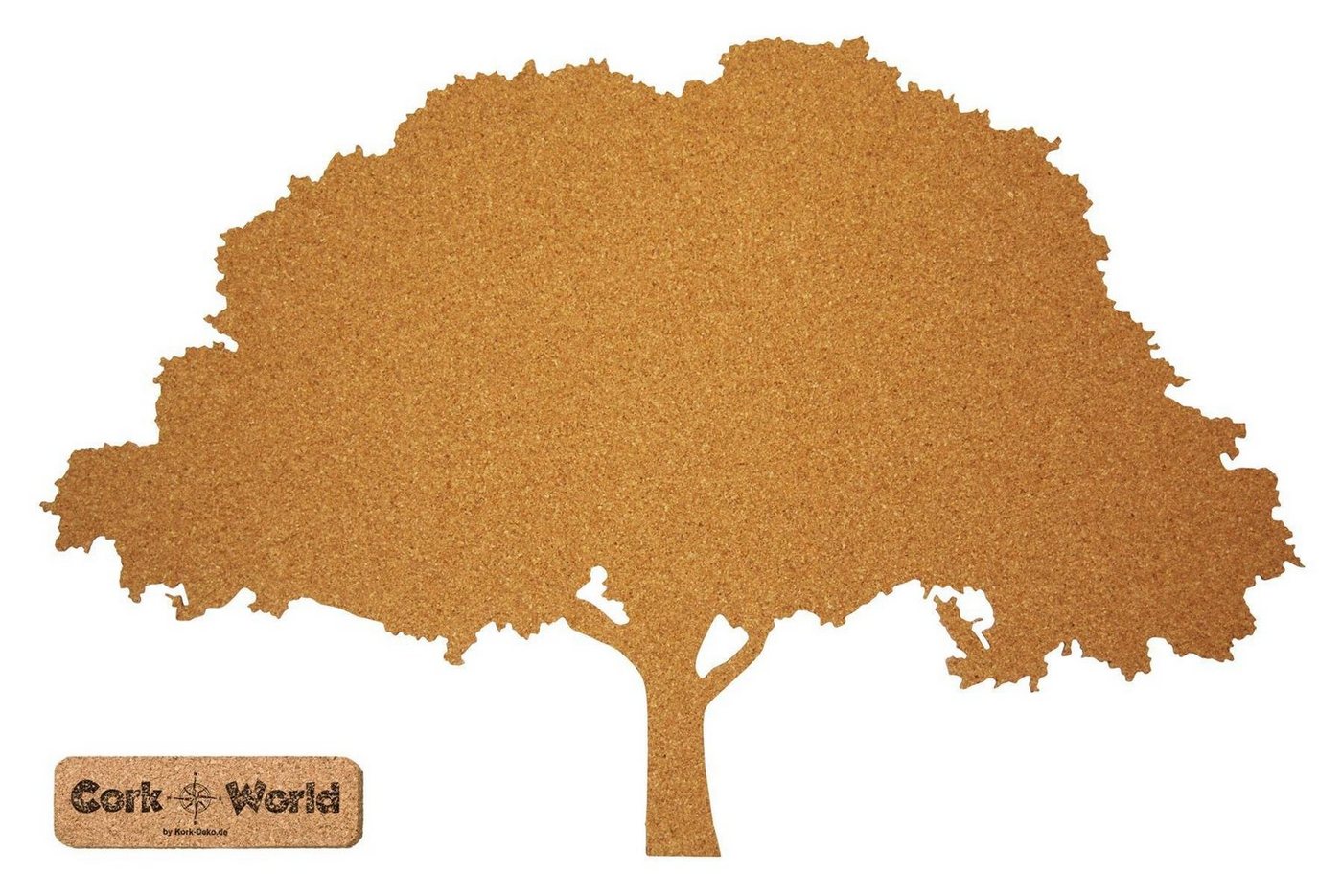 Kork-Deko.de XXL-Wandbild Corkworld Baum aus Presskork mit Klebefolie als Wanddeko von Kork-Deko.de