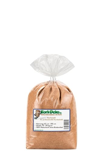 Korkmehl für professionelle Pyrotechnik 63 Mikrometer, 1 Liter | Lycopodium Alternative | Korkstaub 0,06-0,15mm | Für Feuereffekte Staubexplosionen SFX | Vegan Naturkork Korkmehl für professionelle Pyrotechnik 63 Mikrometer, 1 Liter | Lycopodium Alternative | Korkstaub 0,06-0,15mm | Für Feuereffekte Staubexplosionen SFX | Vegan Naturkork von Kork-Deko
