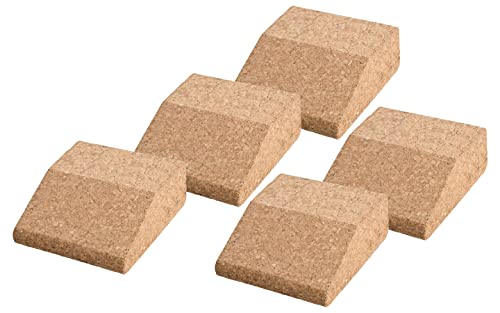 5er-Pack Türstopper | Türkeil | Türhalter | 100% Kork | Keil zum Aufhalten und Festklemmen von Türen | 9x6x3 cm von Kork-Deko