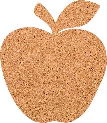 Apfel als Pinnwand aus Kork XXL ca. 80x50 | Umriss Apfel zum Pinnen und als Wanddeko | Tolle CORKWORLD | Detailgenau & Hochwertig von Kork-Deko