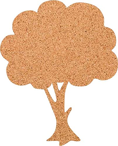 Baum als Pinnwand aus Kork XXL ca. 80x50 | Umriss Baum zum Pinnen und als Wanddeko | Tolle CORKWORLD | Detailgenau & Hochwertig von Kork-Deko