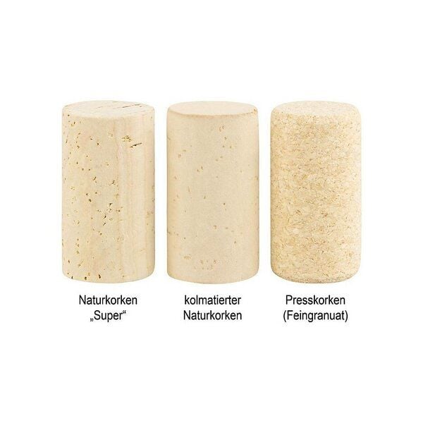 Kork-Deko 100 sterile Weinkorken | Naturkorken Qualitätsstufe: "super" | 45 x 24 mm von Kork-Deko