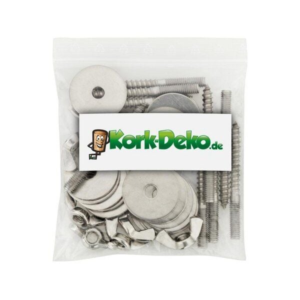 Kork-Deko 40-teiliges Schrauben-Set zum Selbstbau von Vogelbedarf (DIY) von Kork-Deko