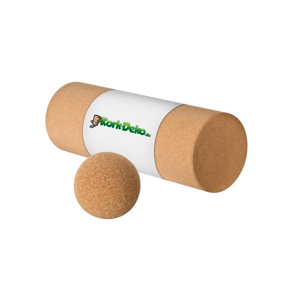 Kork-Deko Faszien Rollen Set | Massage- & Faszienrolle mit Faszien Ball aus Kork von Kork-Deko