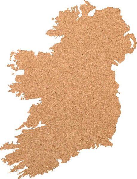 Kork-Deko Irland als Pinnwand aus Kork XXL ca. 80x50 cm | Umriss Irland von Kork-Deko