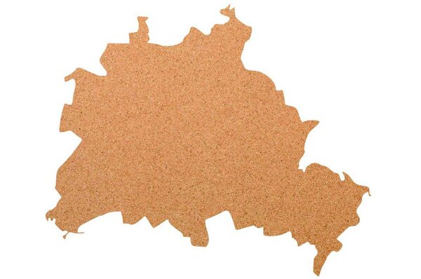 Kork-Deko Pinnwand in Berlin-Form - XXL Format 80x50 "CORKWORLD" die Pinnwand aus Kork von Kork-Deko