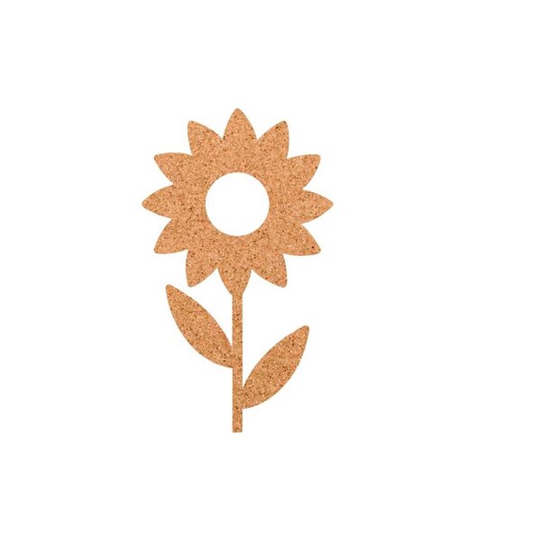 Kork-Deko Sonnenblume als Pinnwand aus Kork XXL ca. 80x50 cm von Kork-Deko
