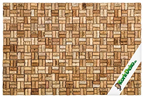 Kork-Pinnwand – XL Pinnwand aus gebrauchten Korken/Weinkorken – 90 x 60 cm – 100% Naturkorken – elegant und stilvoll – Accessoire für Küche und Wohnzimmer (Gebrauchte Korken) von Kork-Deko