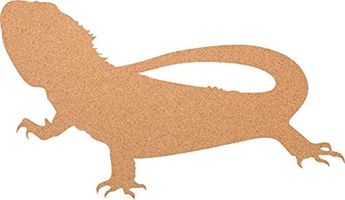 Leguan als Pinnwand aus Kork XXL ca. 80x50 cm | Umriss Leguan zum Pinnen und als Wanddeko | Tolle CORKWORLD | Detailgenau & Hochwertig von Kork-Deko