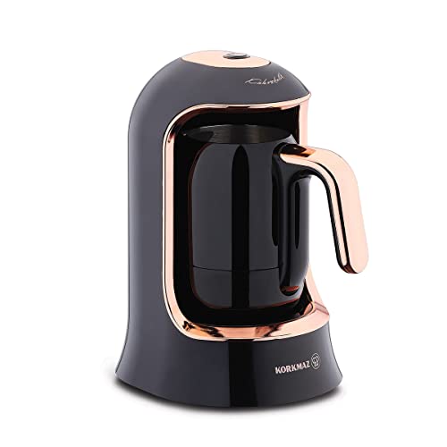 Korkmaz Kaffeekolik Deluxe Kaffeemaschine Schwarz/Rose von Korkmaz