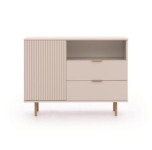 Kommode NUBIA NB-01 LOFT 2 Schubkästen 1 Tür Breite 107 cm Cashmere (Cashmere) von Kornelo