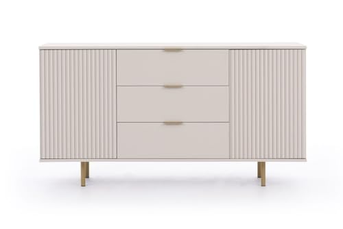 Kommode NUBIA NB-02 LOFT 3 Schubkästen 2 Türen Breite 150 cm Cashmere (Cashmere) von Kornelo