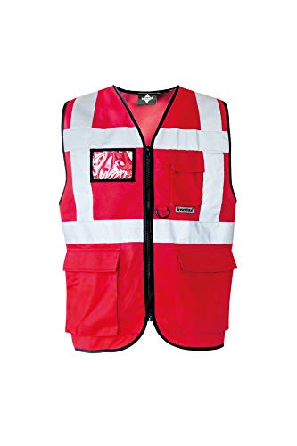 Funktionsweste - Multifunktion, mit Taschen KXMFRXL, rot, XL von Korntex