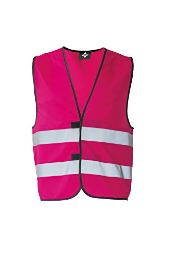 KORNTEX Warnweste mit Klettverschluss Dortmund - Sicherheitsweste Pannenweste – EN 17353 zertifiziert, 360° Reflexstreifen, 3XL, magenta, stark reflektierend für beste Sichtbarkeit, Unisex von Korntex